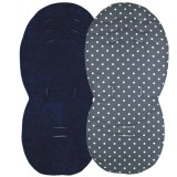 Seat Liner to fit iCandy Peach Pushchairs - Navy / Navy Polka Dot